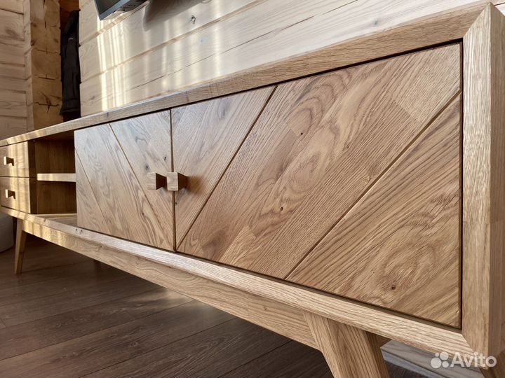 Тумба под тв консоль массив дуба