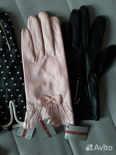 Кожаные перчатки для рукоделия новые не парные