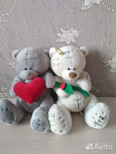 Мишки Тедди с сердцем и цветком Love 26х20