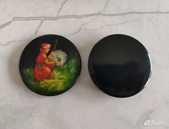 Шкатулка 1983г СССР Федоскино Царевна-лягушка