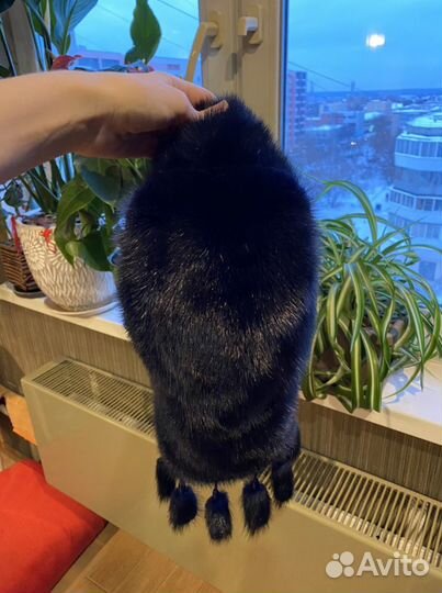 Шапка норковая женская (косынка)