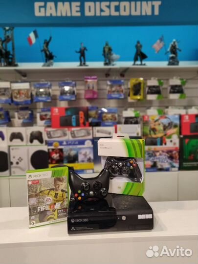 Xbox 360 500gb + новый геймпад + fifa