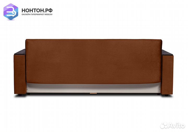 Диван еврокнижка Атланта темно-коричневый
