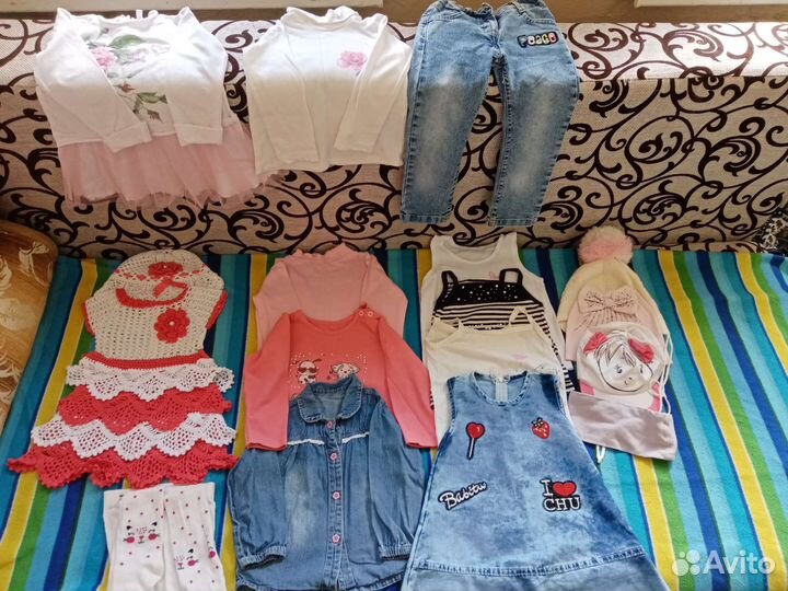 Одежда для девочки пакетом 86-92см