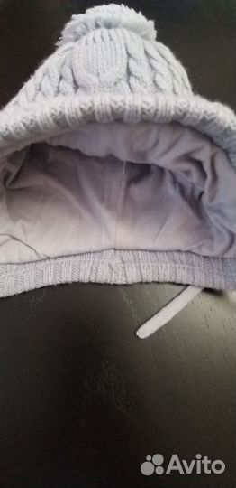 Шапка зимняя для мальчика, 0-3 мес