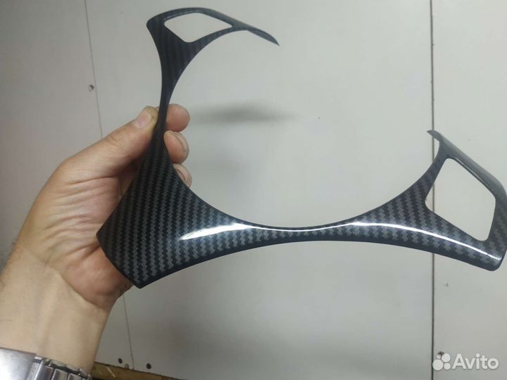 Накладка кнопок руля бмв Е90 Е84 карбон