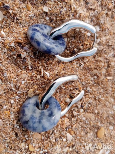 Серьги из натуральных камней 100%