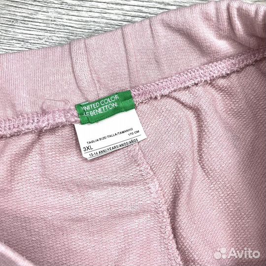 Брюки Benetton 170 штаны спортивные розовые