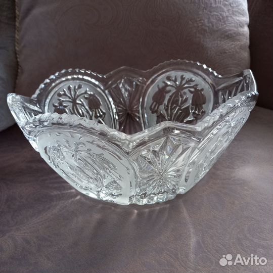 Ваза для фруктов хрусталь