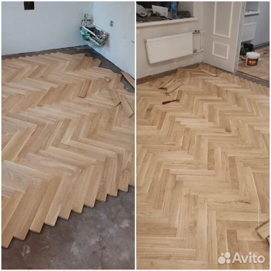 Паркет дубовый среднеформатный от 20 кв.м