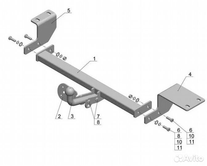 Фаркоп для Geely Tugella