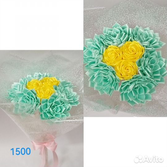 Цветы из атласных лент