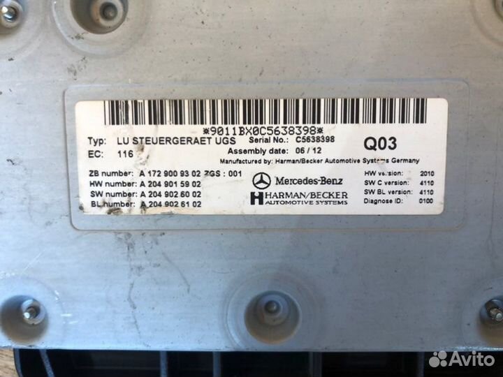 Джойстик управления мультимедиа Mercedes-Benz