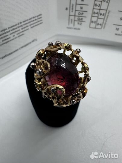 Золотое кольцо с турмалином