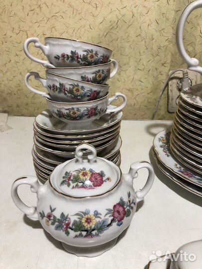 Чайный сервиз фарфор гдр мадонна