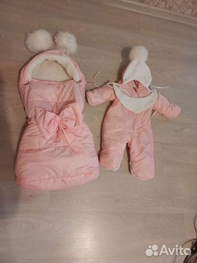 Конверт на выписку для девочки зима