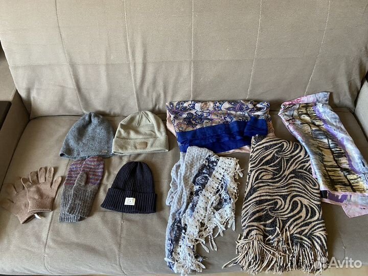 Шапки, шарфы, снуд, перчатки, варежки женские