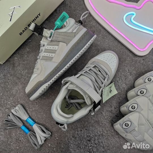 Кроссовки Adidas x Bad Bunny Grey