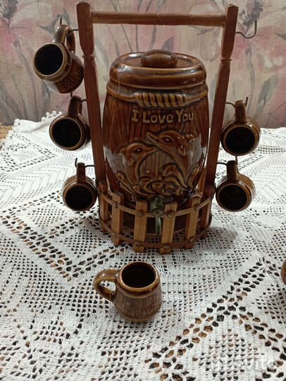 Коньячный набор керамический на подставке