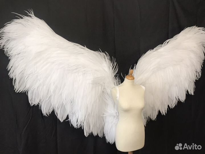 Крылья ангела имитация пера страуса