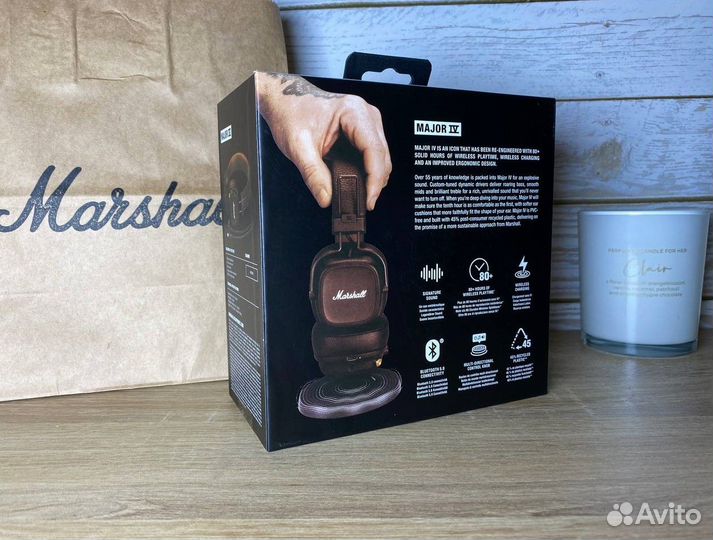 Наушники Marshall Major 4 IV Brown Премиум