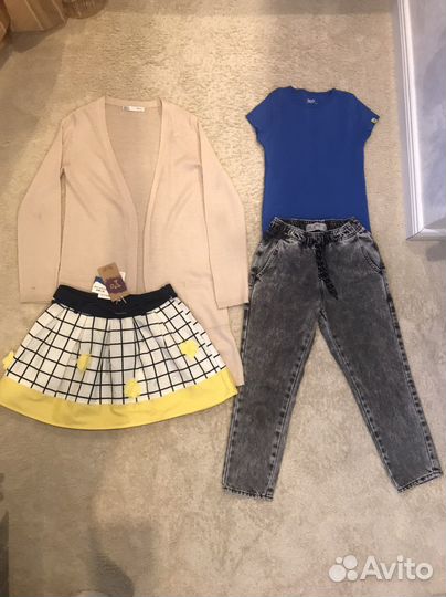 Вещи пакетом на девочку 134 140