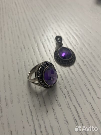 Кольцо и кулон серебро