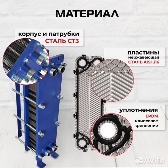 Теплообменник SN08-41 для отопления 1500 м2 150кВт