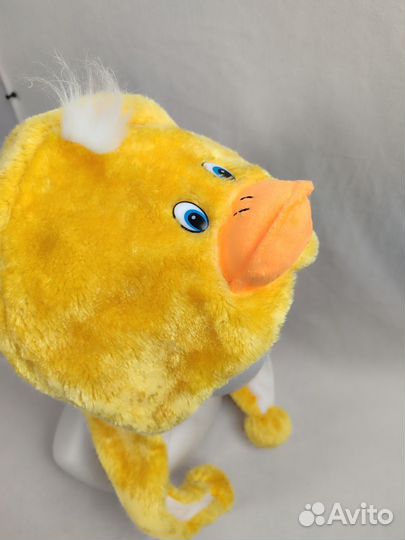 Меховая шапка ушанка Цыпленок