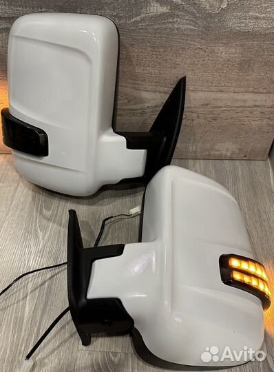 Зеркала Газель Бизнес белое с бегущим повторителем