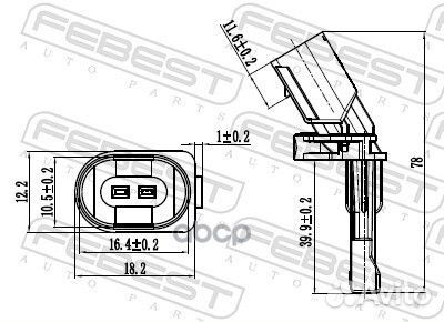 Датчик abs зад прав Febest 958 23606-012 Febest