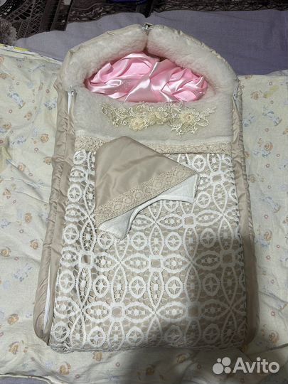 Конверт на выписку для девочки зима