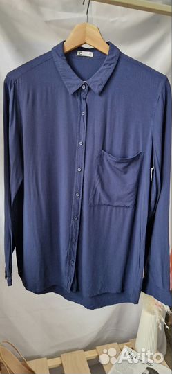 Рубашка женская синяя