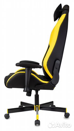 Игровое кресло, Knight Neon черный,желтый, экокожа