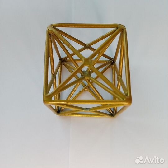 Куб Метатрона золотистый оберег