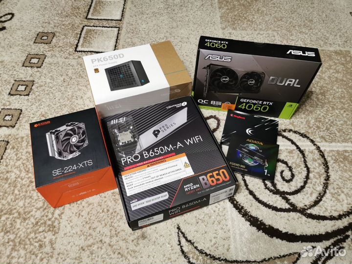 Игровой пк Ryzen 5 7500F + RTX 4060 + 32 GB + 1 TB