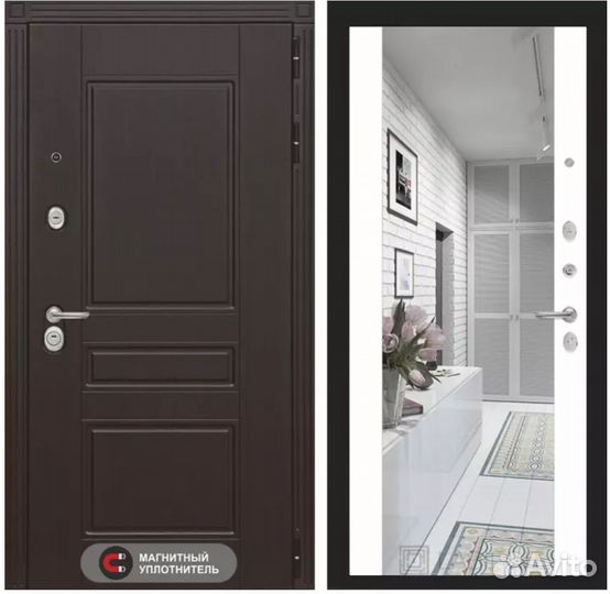 Дверь входная зеркалом