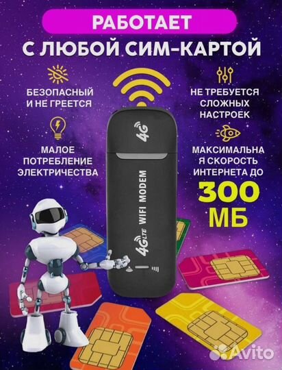 Беспроводной Модем 3G 4G LTE Любой Оператор