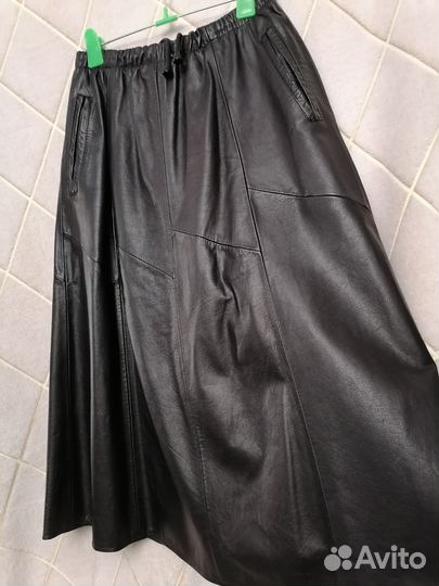 Кожаная юбка натуральная 46. Европа