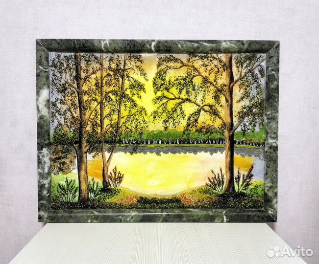 Картина Панно из Натурального Камня СССР 600х450