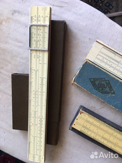 Линейка логарифмическая СССР 3 штуки