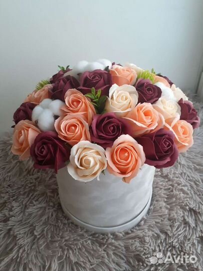 Букет из мыльных роз