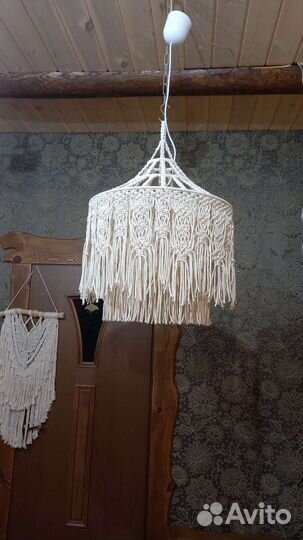 Люстра абажур макраме