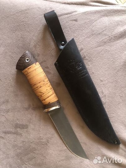 Нож ручной работы, сталь дамаск