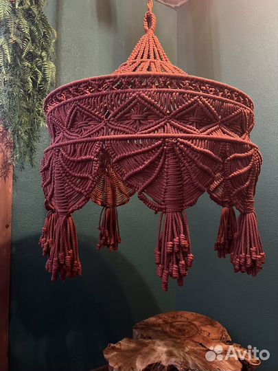 Абажур макраме светильник люстра