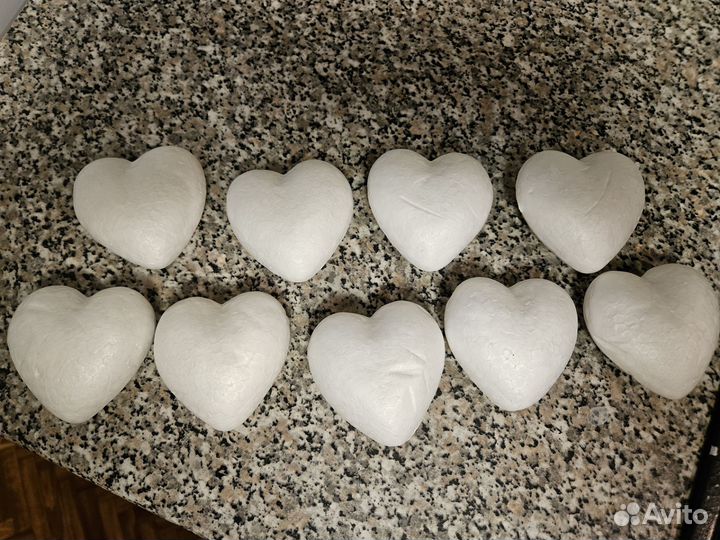 Пенопластовые сердечки