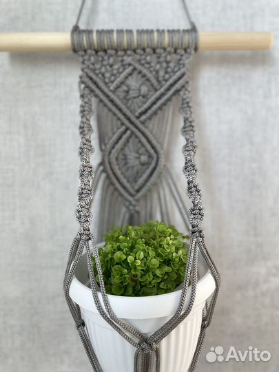 Кашпо из макраме