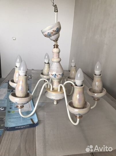 Люстра СССР фарфоровая