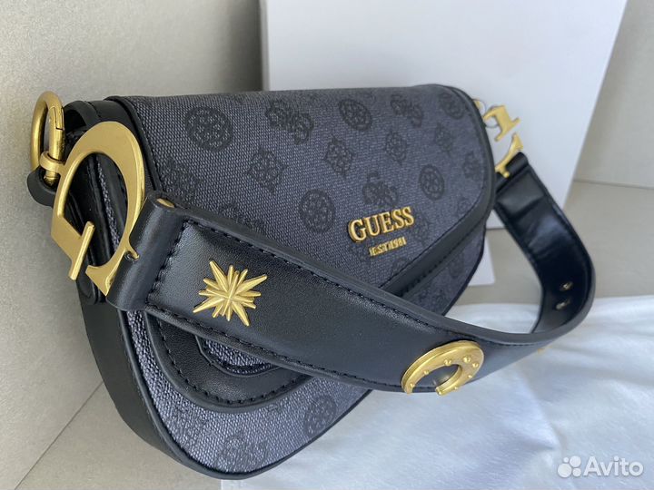 Сумка женская Guess седло серая