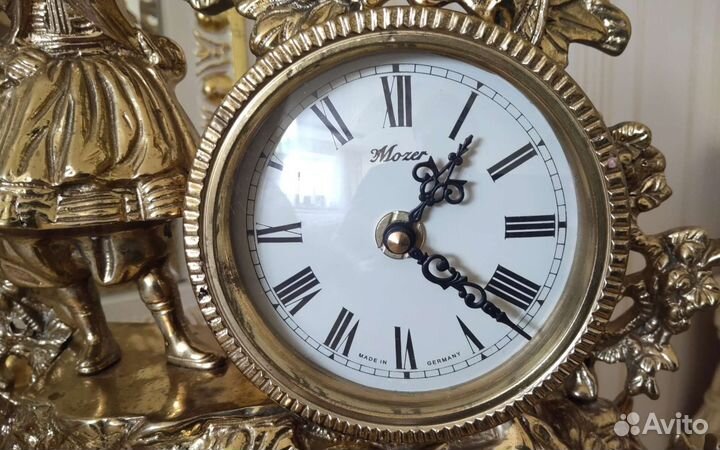 Часы каминные бронза